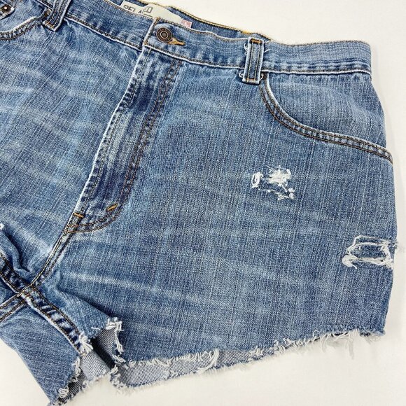 LEVI'S | Distressed Denim Cut-Off Shorts - Picture 4 of 14